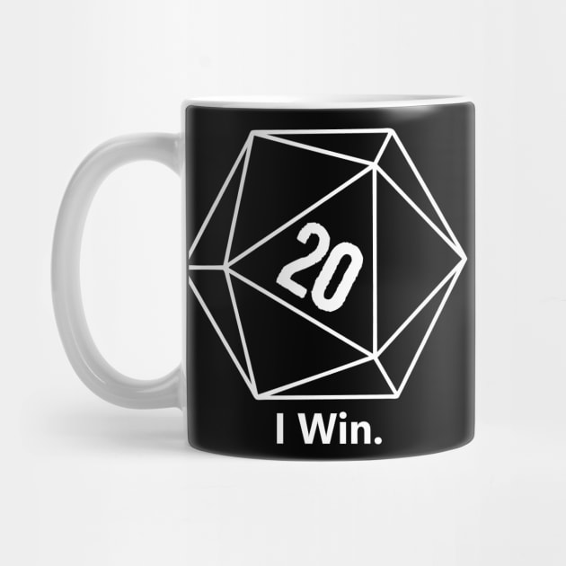 RPG Gamer D20 I Win by Issho Ni